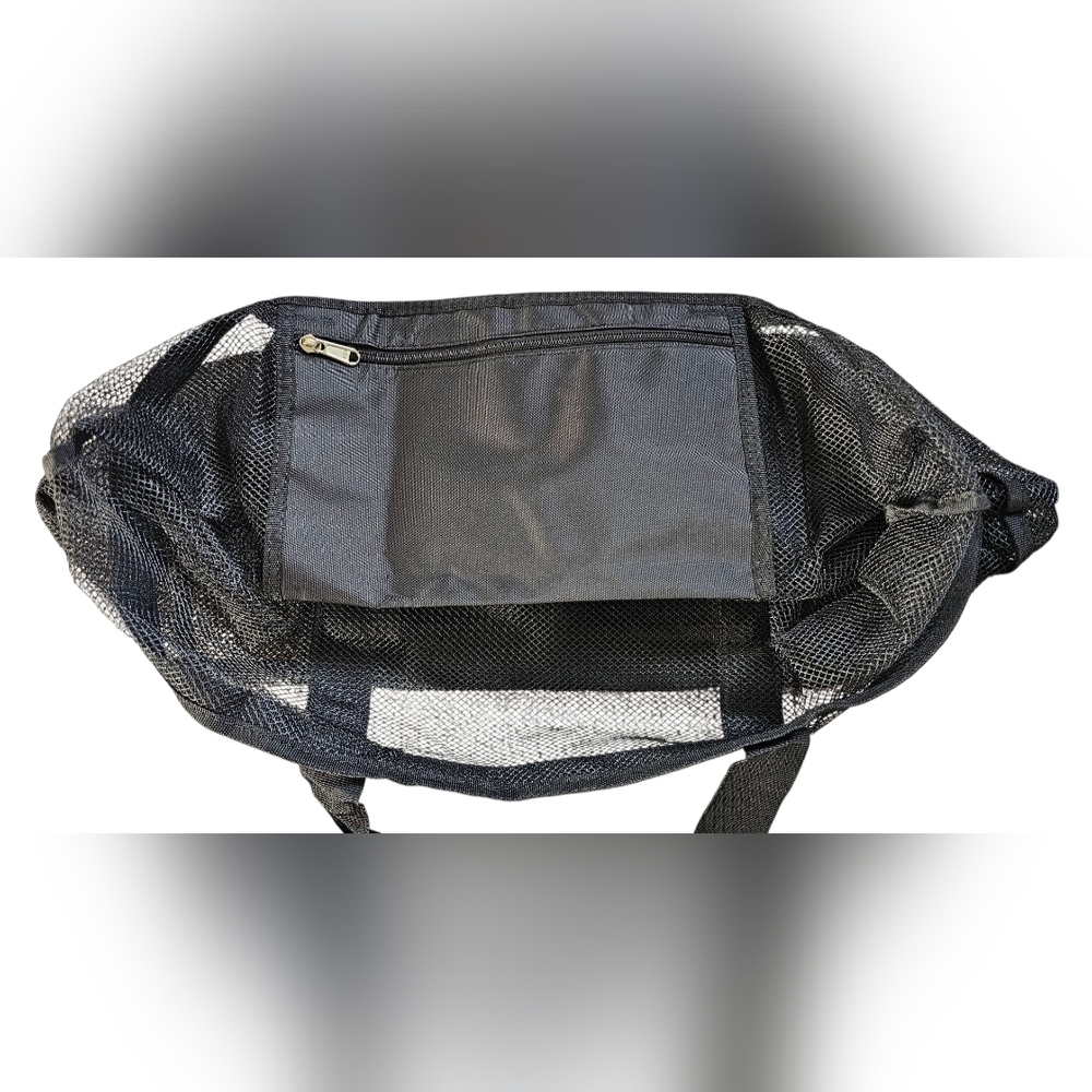 Black Mesh Beach Bag Tote. New With Out Tags. - Picture 8 of 8